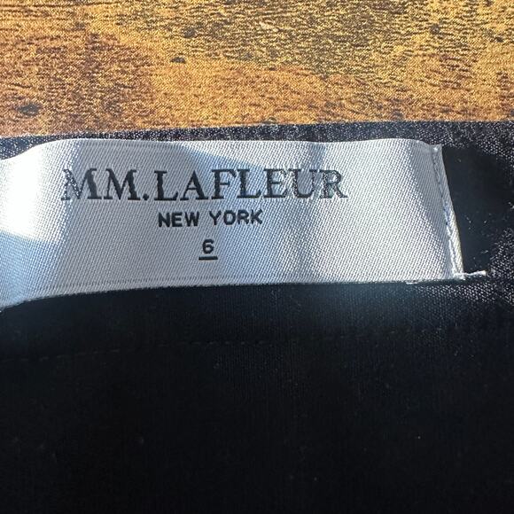 MM LaFleur pants 6 black straight leg office business classy minimalist capsule - Picture 6 of 10
